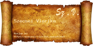 Szecsei Viorika névjegykártya